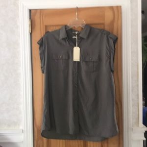 Love Notes 💙 Military Style Top Olive Green